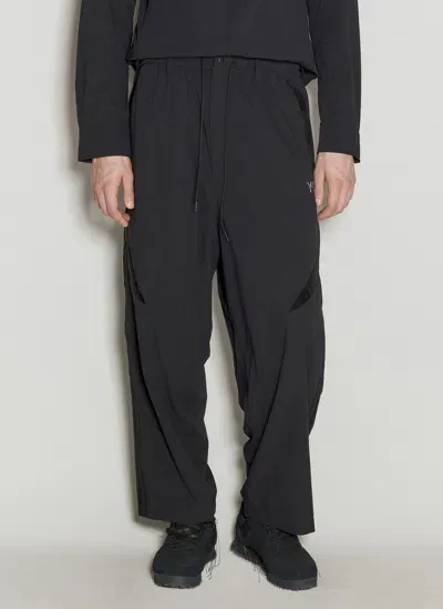 Y-3 Logo Applique Ripstop Track Pants In Black