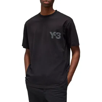 Y-3 Adidas Reflective Logo T-shirt In Black