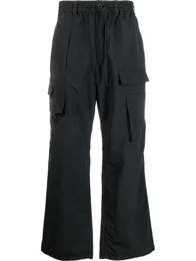 Y-3 Loose-fit Cotton Pants In Black