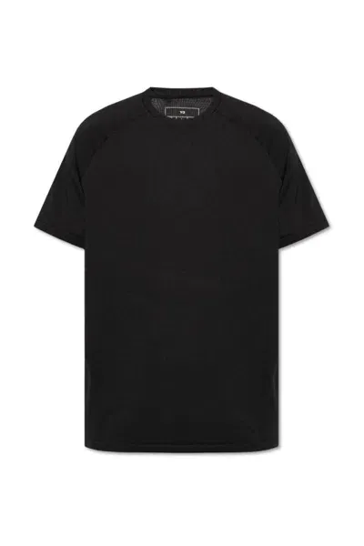 Y-3 M Run Knit Ss Tshirt In Black