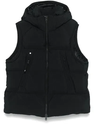 Y-3 Nylon Down Vest In Black