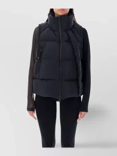 Y-3 Padded Funnel-neck Gilet In Black