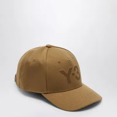 Y-3 Recycled Polyester Beige Baseball Cap In Brown