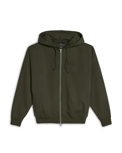 Y-3 Zip Front Hoodie In Night Cargo