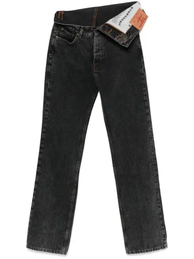 Y/project Asymmetric Jeans In Black