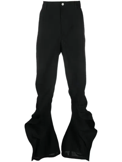 Y/project Banana High-waisted Slim-fit Trousers In Black