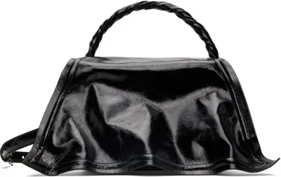 Y/project Black Mini Wire Bag In Shiny Black