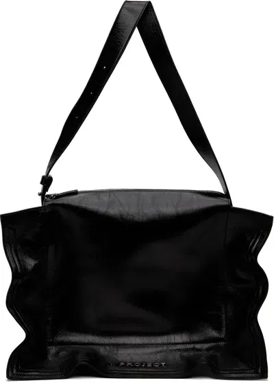 Y/project Black Wire Cabas Tote In Shiny Black