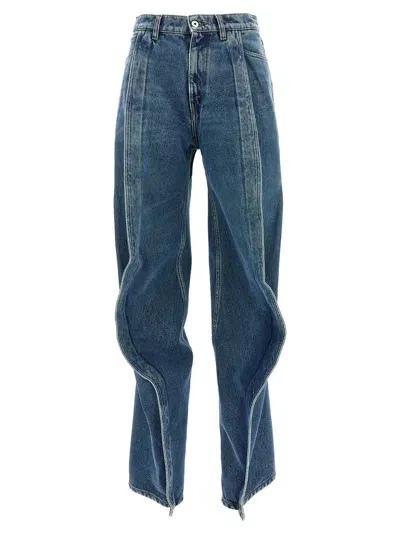 Y/project Evergreen Banana Jeans In Evergreen Vintage Blue