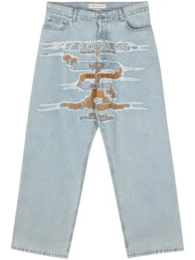 Y/project Evergreen Wide-leg Jeans In Blue