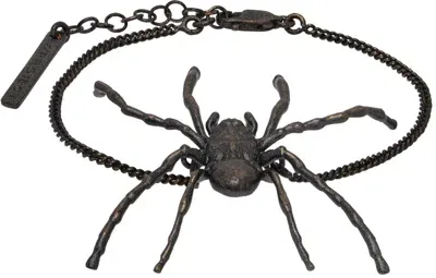 Y/project Gunmetal Spider Bracelet In Brushed Black/copper