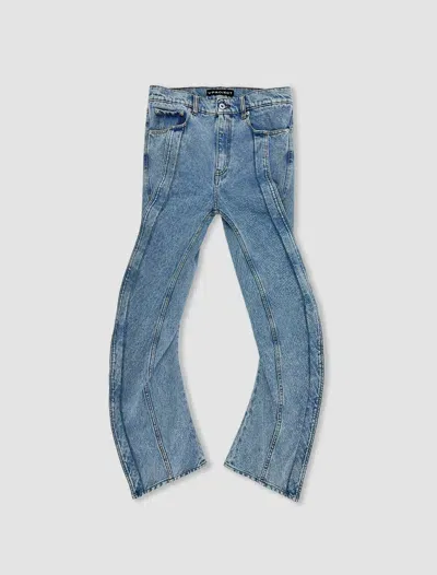 Y/project Jeans Slim Banana In Sw Blue