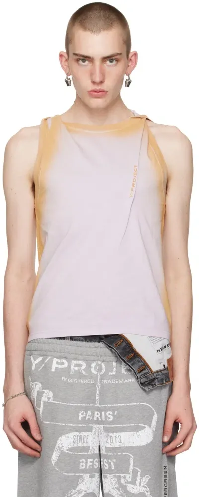 Y/project Purple & Orange Twisted Tank Top In Pink