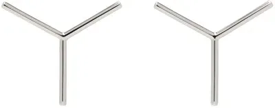 Y/project Silver 'y' Stud Earrings