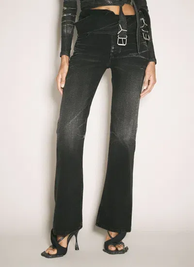 Y/project Wrap-belt Jeans In Black