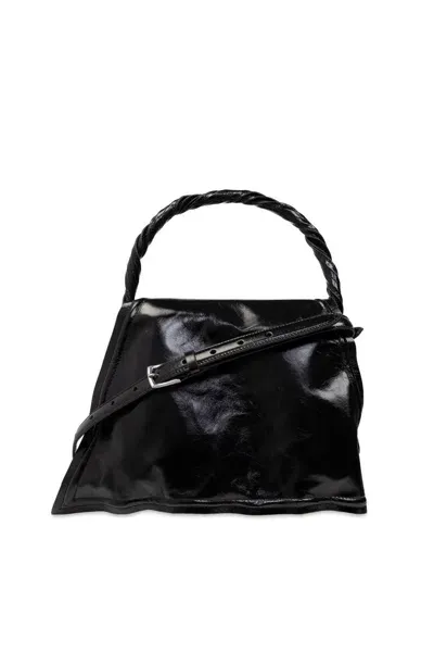 Y/project Black Wire Cow Leather Handbag