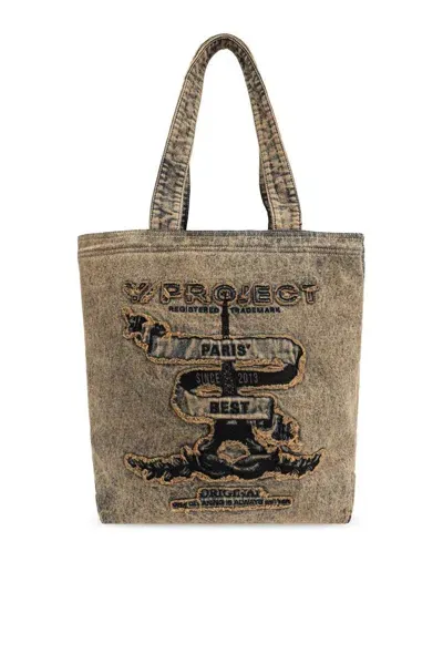 Y/project Paris Best Shopper Bag In Beige