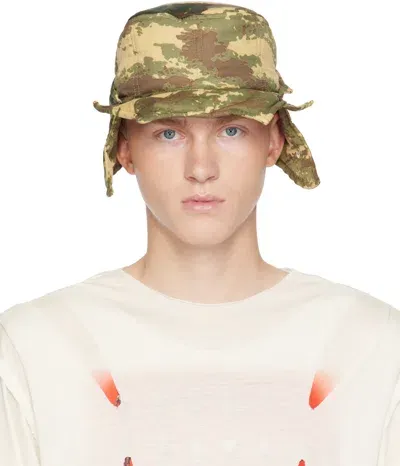 Yaku Khaki Camo Manta Cap In Green