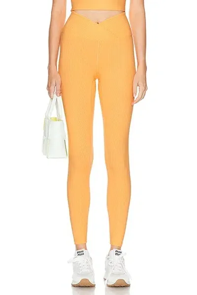 Year Of Ours Ribbed Veronica Legging In Apricot Crush