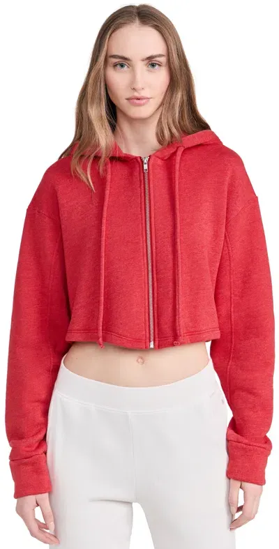 Year Of Ours The Classic Zip Up Sweatshirt Red