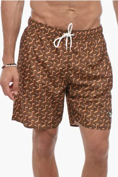 Yes I Am Man Swim Trunks Brown Size Xl Polyester