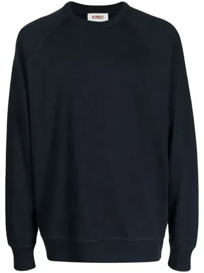 Ymc You Must Create Shrank Raglan-sleeved Sweatshirt In Blue