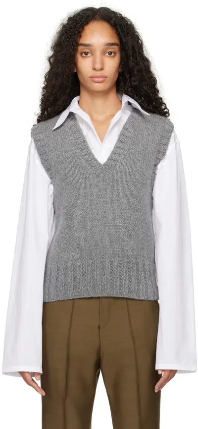 Ymc You Must Create Gray Heidi Vest In 01-grey