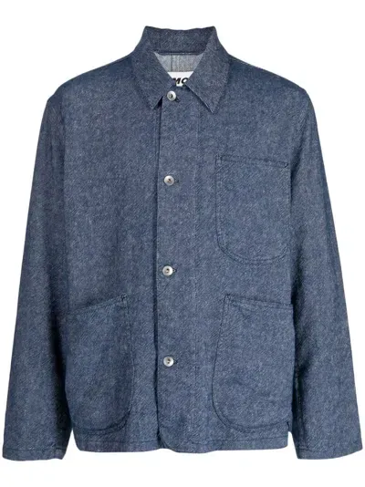 Ymc You Must Create Multi-pocket Denim Shirt Jacket In Blue