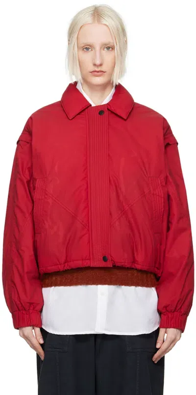 Ymc You Must Create Red Heath Bomber Jacket In 60-red