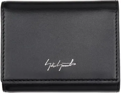 Yohji Yamamoto Black Compact Wallet In 1 Black