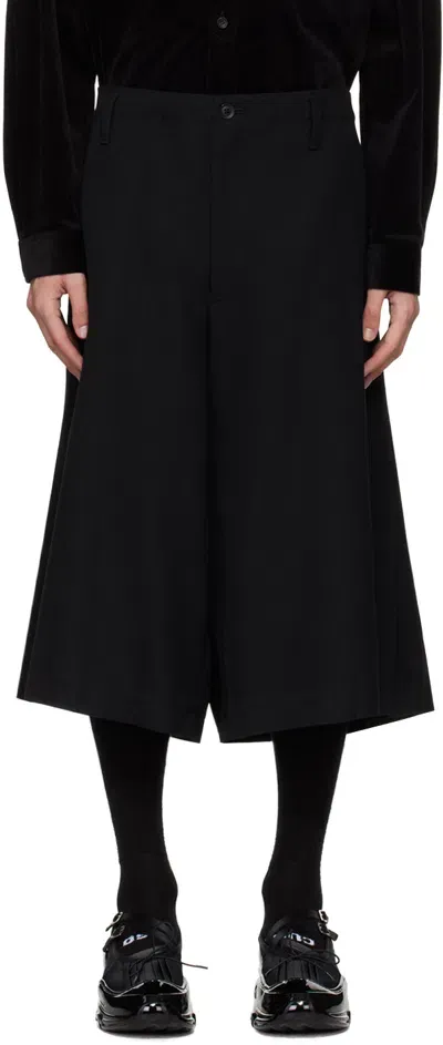 Yohji Yamamoto Black Ox Pleats Half-pant Shorts In 1 Black