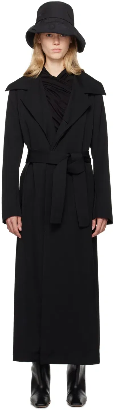 Yohji Yamamoto Black R-basic Coat In 1 Black