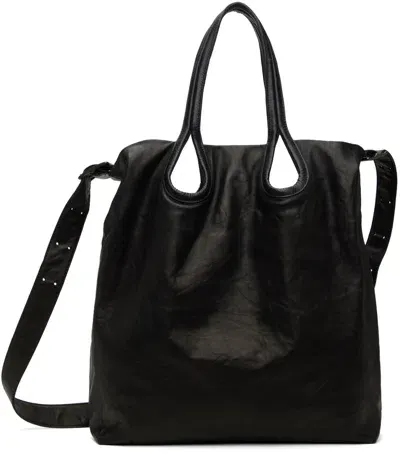 Yohji Yamamoto Black Shoulder Tote In 1 Black