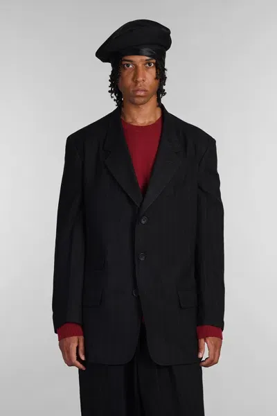 Yohji Yamamoto Blazer In Black Rayon