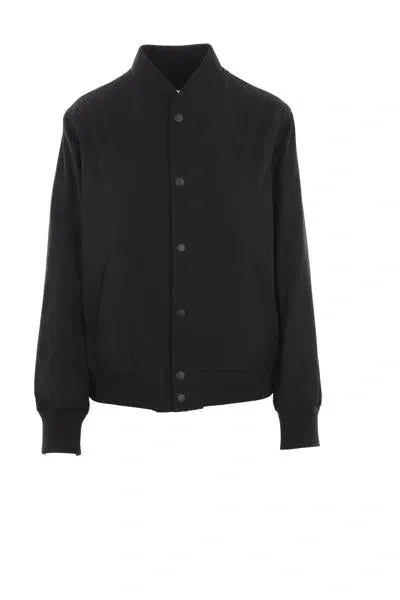 Yohji Yamamoto Press Stud Fastened Coat In Black