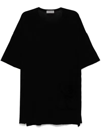 Yohji Yamamoto Cotton T-shirt In Black