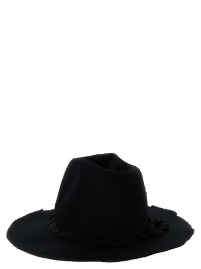 Yohji Yamamoto Distressed Mountain Hat In 黑色的