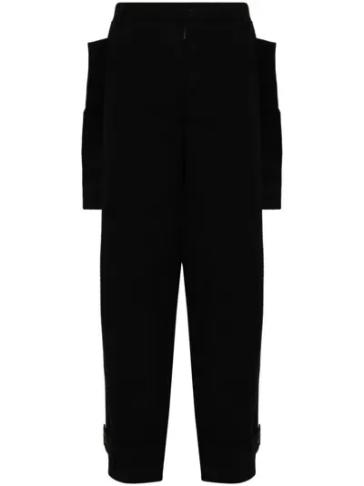 Yohji Yamamoto Drop Crotch Trousers In Black