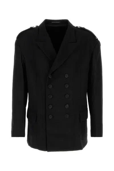 Yohji Yamamoto Jackets And Vests In Black