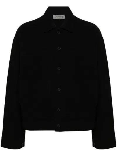 Yohji Yamamoto Knitted Shirt Jacket In Black