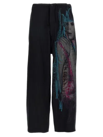 Yohji Yamamoto Lady Pt Standard String P Pants In Black