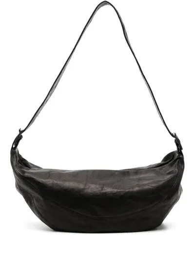 Yohji Yamamoto Leather Shoulder Bag In Black