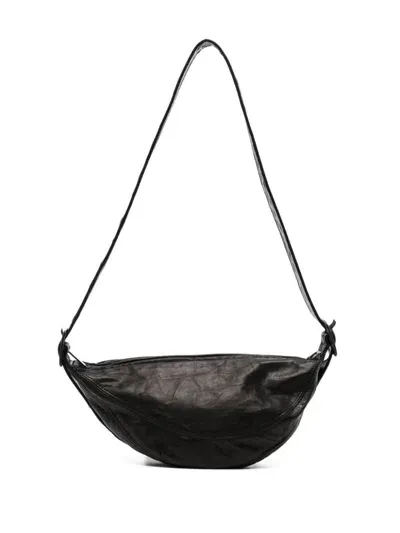 Yohji Yamamoto Leather Sling Bag In Black