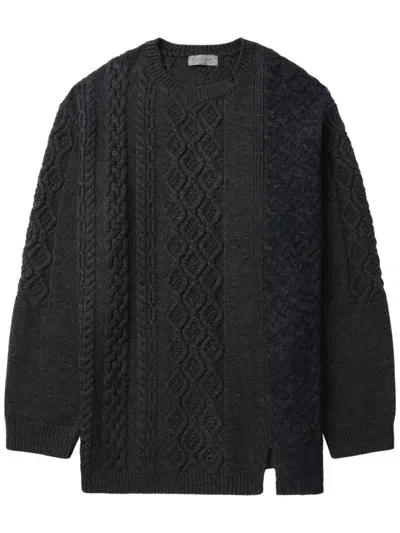 Yohji Yamamoto Panelled Jumper In Black