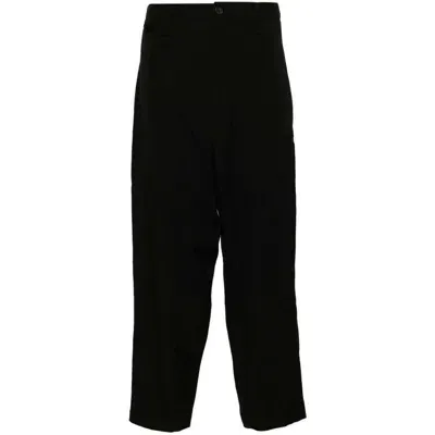 Yohji Yamamoto Y-side Wool Gabardine Pants In Black