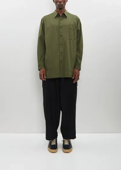 Yohji Yamamoto Pour Homme Drawstring Cargo Trouser In Black