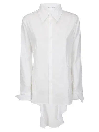 Yohji Yamamoto Lawn Panelled Shirt In Cream