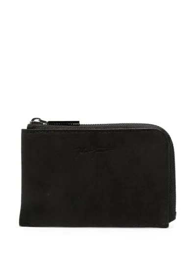 Yohji Yamamoto Short Zip Wallet In 黑色