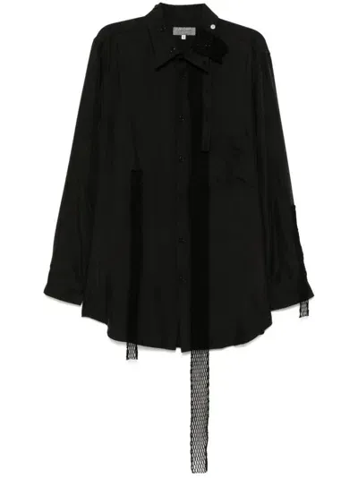 Yohji Yamamoto Silk Shirt In Black