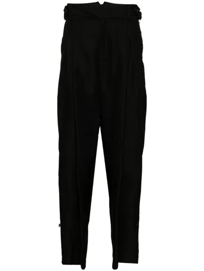 Yohji Yamamoto Straight Leg Trouser In Black